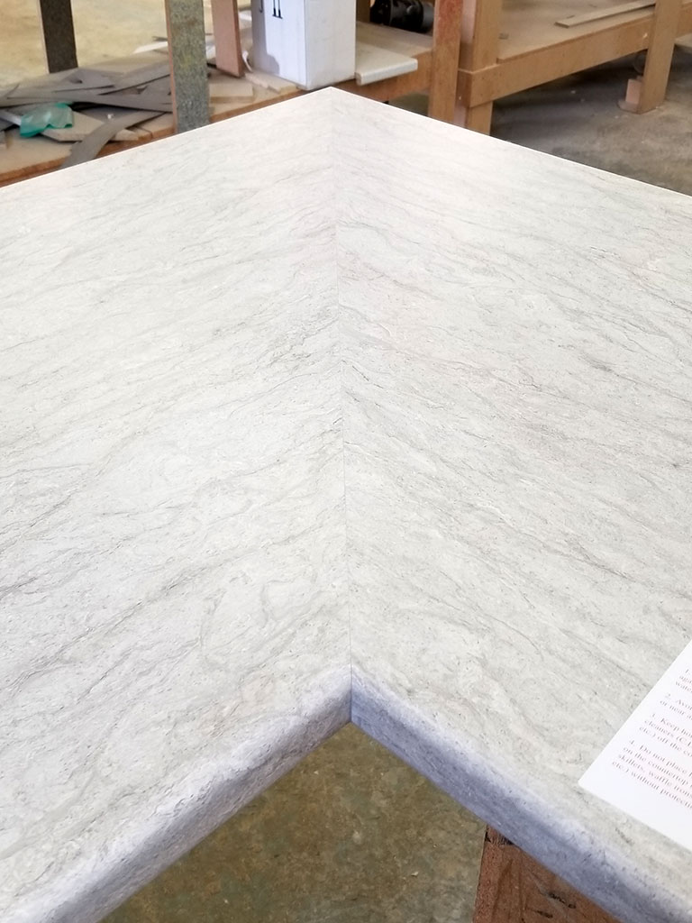 pattern at countertop mitre